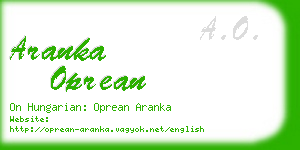 aranka oprean business card